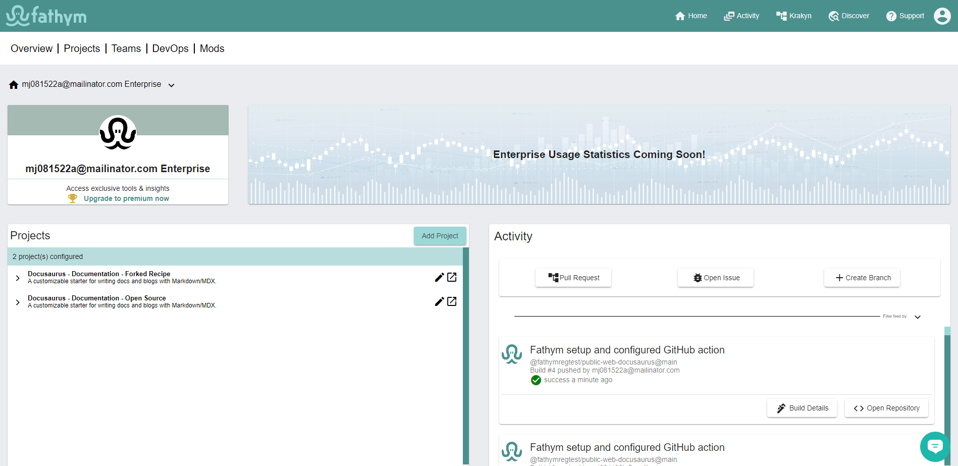 Create Project Wizard Fork Open Source Organization