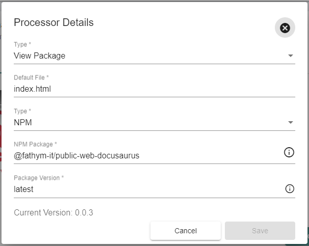 Processor Details NPM Docusaurus Latest