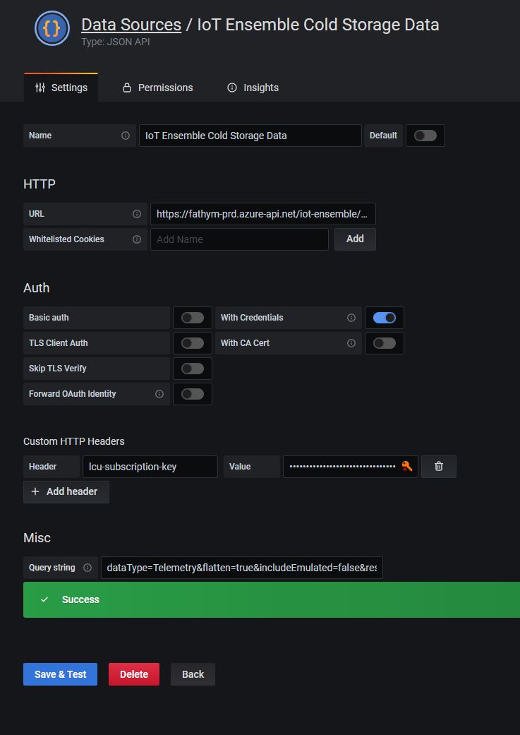 Grafana JSON API