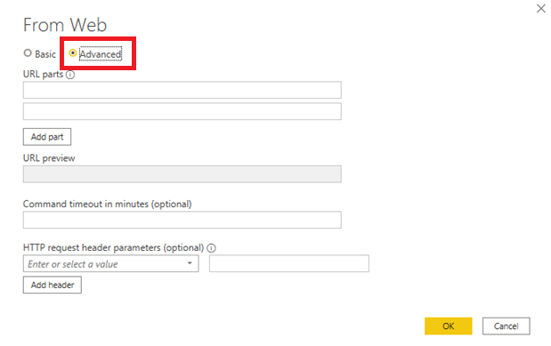 Power BI From Web Advanced