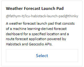 Thinky Forecast Launch Card